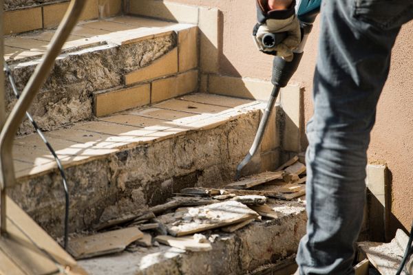 Concrete Stair Demolition in Brighton